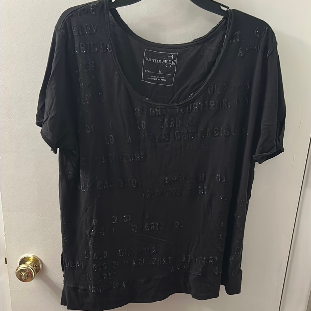 We The Free Black Boxy Relaxed Tee